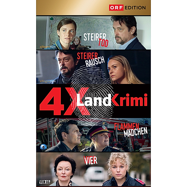 Landkrimi-Set 7: Steirertod/Steirerrausch/Flammenmädchen/Vier,4 DVD-Video