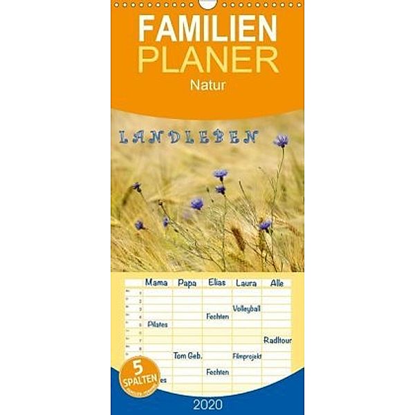 LANDLEBEN - Familienplaner hoch (Wandkalender 2020 , 21 cm x 45 cm, hoch)