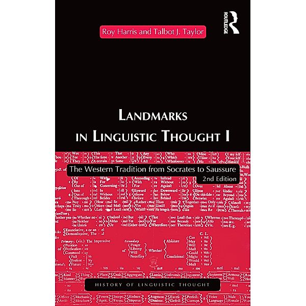 Landmarks In Linguistic Thought Volume I, Roy Harris, Talbot Taylor