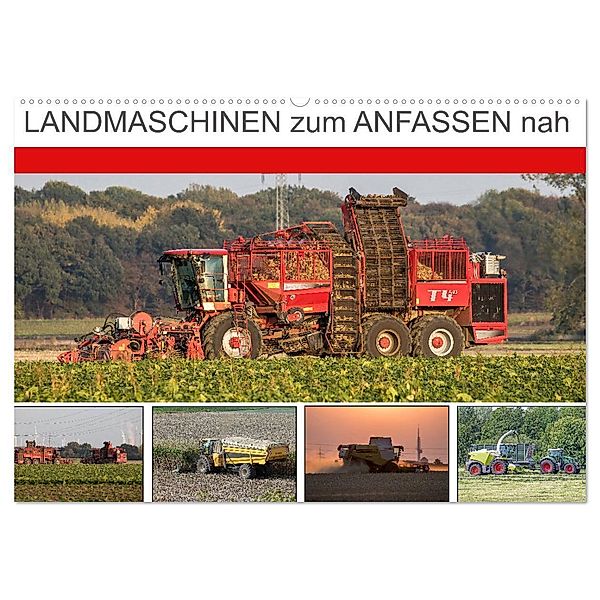 Landmaschinen zum Anfassen nah (Wandkalender 2024 DIN A2 quer), CALVENDO Monatskalender, Schnellewelten