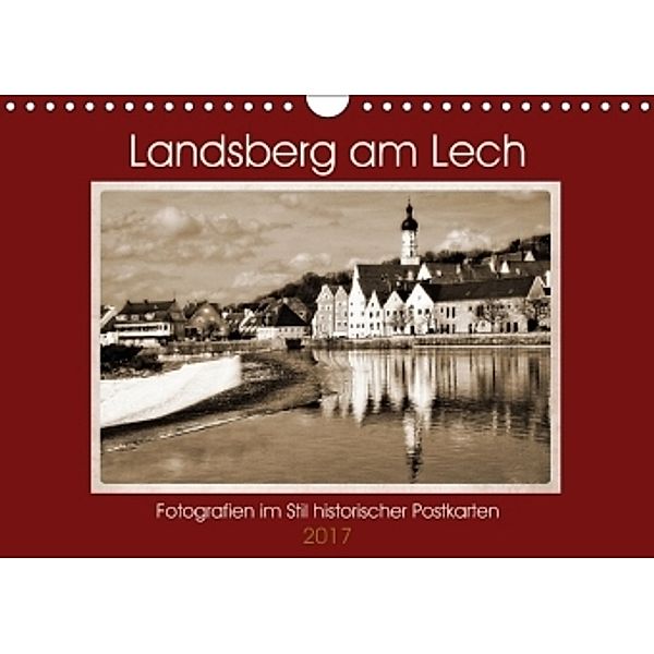 Landsberg am Lech Fotografien im Stil historischer Postkarten (Wandkalender 2017 DIN A4 quer), Martina Marten