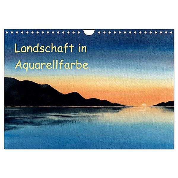 Landschaft in Aquarellfarbe (Wandkalender 2024 DIN A4 quer), CALVENDO Monatskalender, Jitka Krause