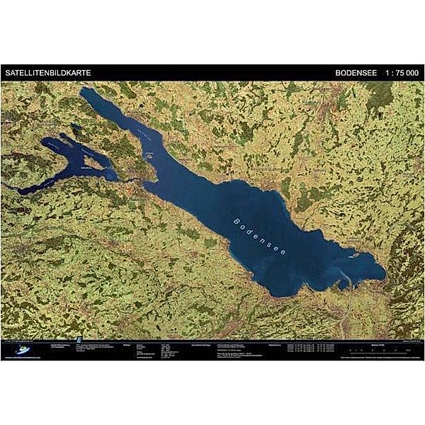 Landschaften aus dem Weltraum Bodensee Satellitenbildkarte