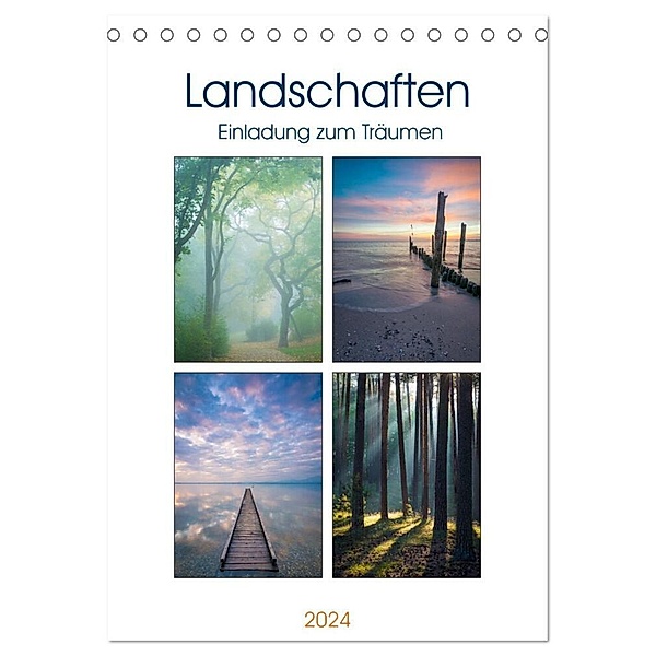 Landschaften - Einladung zum Träumen (Tischkalender 2024 DIN A5 hoch), CALVENDO Monatskalender, Martin Wasilewski