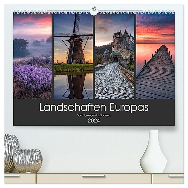 Landschaften Europas (hochwertiger Premium Wandkalender 2024 DIN A2 quer), Kunstdruck in Hochglanz, Adam Pachula