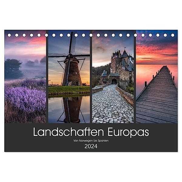 Landschaften Europas (Tischkalender 2024 DIN A5 quer), CALVENDO Monatskalender, Adam Pachula