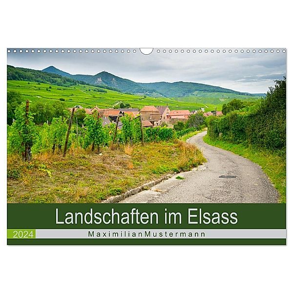Landschaften im Elsass (Wandkalender 2024 DIN A3 quer), CALVENDO Monatskalender, Calvendo