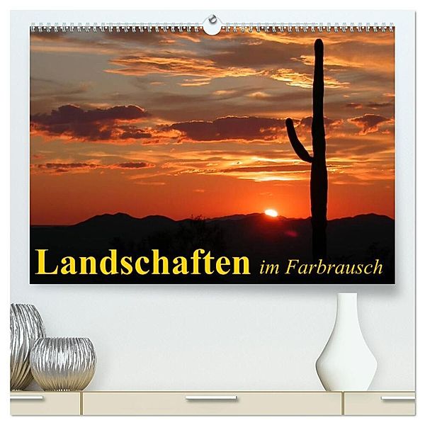 Landschaften im Farbrausch (hochwertiger Premium Wandkalender 2024 DIN A2 quer), Kunstdruck in Hochglanz, Elisabeth Stanzer