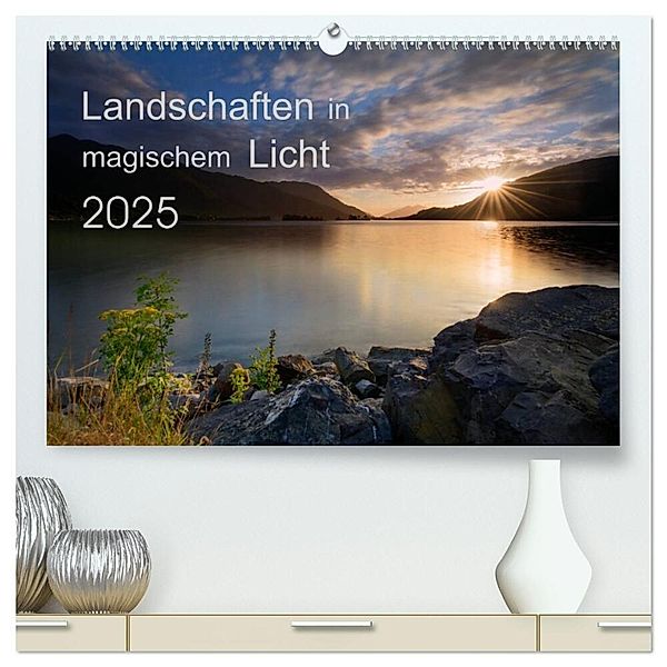 Landschaften im magischen Licht (hochwertiger Premium Wandkalender 2025 DIN A2 quer), Kunstdruck in Hochglanz, Calvendo, Chris Müller