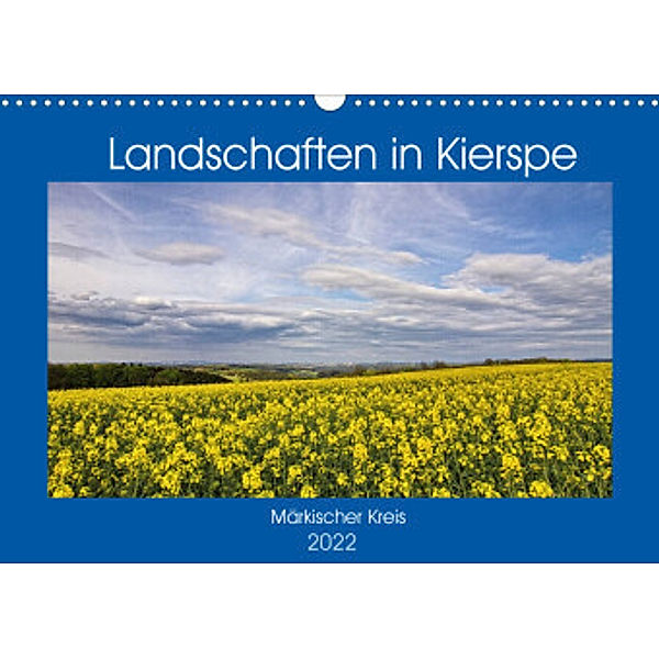 Landschaften in Kierspe (Wandkalender 2022 DIN A3 quer), Detlef Thiemann