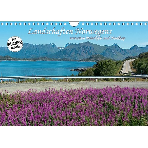 Landschaften Norwegens zwischen Polarkreis und Nordkap (Wandkalender 2018 DIN A4 quer), Hermann Koch