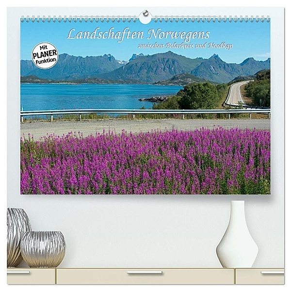 Landschaften Norwegens zwischen Polarkreis und Nordkap (hochwertiger Premium Wandkalender 2024 DIN A2 quer), Kunstdruck in Hochglanz, Hermann Koch