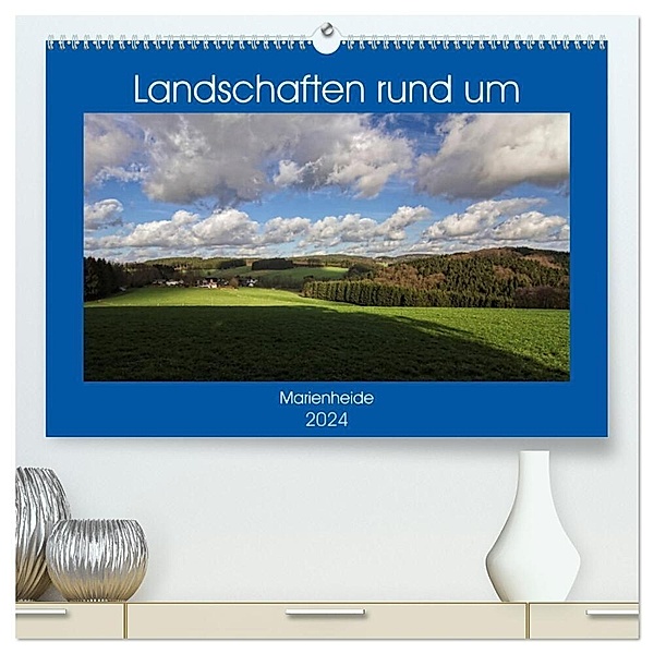 Landschaften rund um Marienheide (hochwertiger Premium Wandkalender 2024 DIN A2 quer), Kunstdruck in Hochglanz, Detlef Thiemann