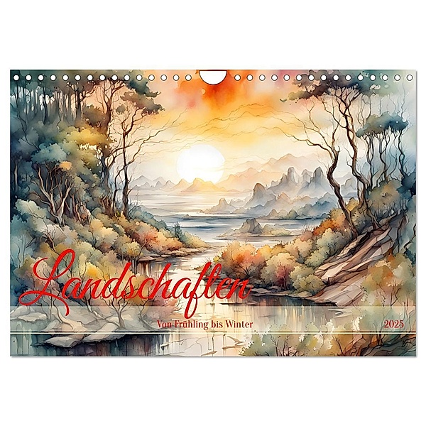 Landschaften Von Frühling bis Winter (Wandkalender 2025 DIN A4 quer), CALVENDO Monatskalender, Calvendo, Dusanka Djeric