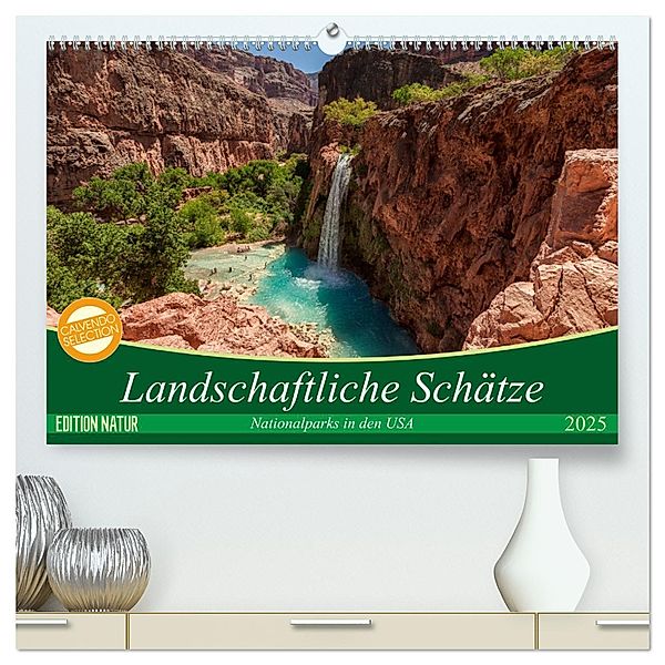 Landschaftliche Schätze (hochwertiger Premium Wandkalender 2025 DIN A2 quer), Kunstdruck in Hochglanz, Calvendo, Patrick Leitz