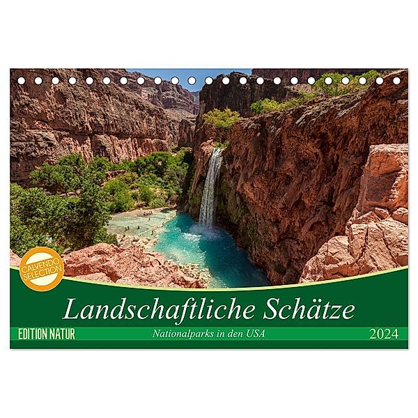 Landschaftliche Schätze (Tischkalender 2024 DIN A5 quer), CALVENDO Monatskalender, Patrick Leitz