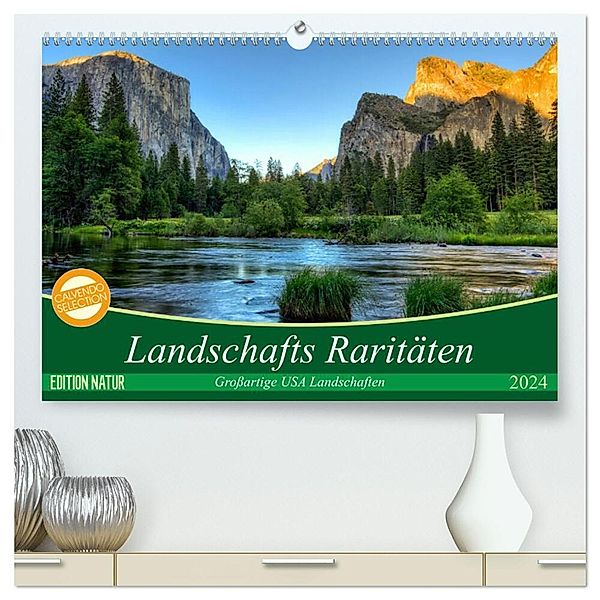 Landschafts Raritäten - Großartige USA Landschaften (hochwertiger Premium Wandkalender 2024 DIN A2 quer), Kunstdruck in Hochglanz, Patrick Leitz