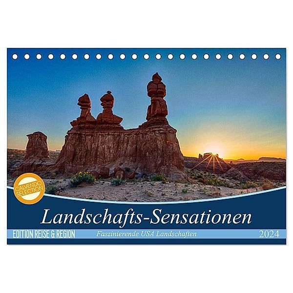 Landschafts-Sensationen (Tischkalender 2024 DIN A5 quer), CALVENDO Monatskalender, Patrick Leitz