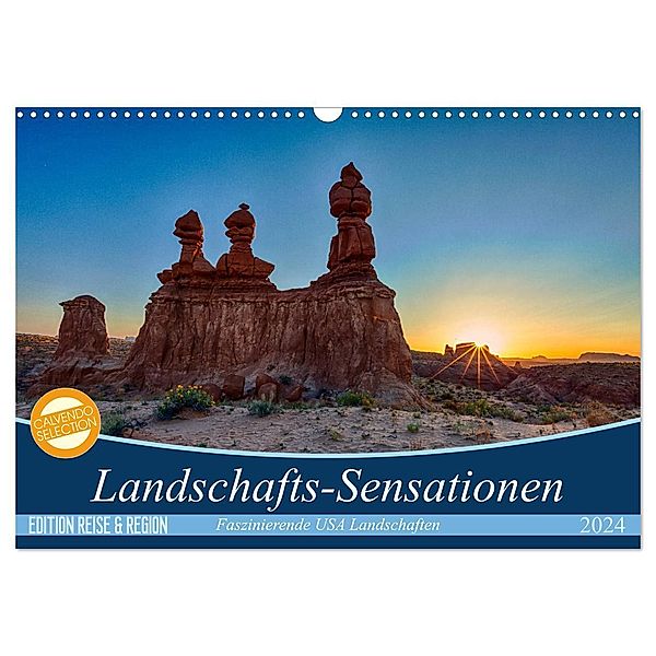 Landschafts-Sensationen (Wandkalender 2024 DIN A3 quer), CALVENDO Monatskalender, Patrick Leitz