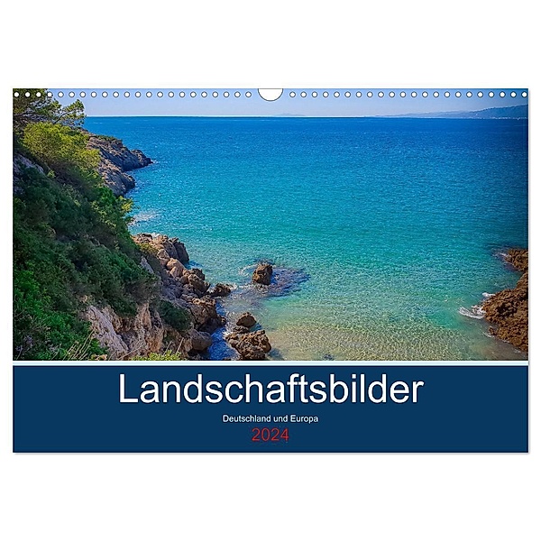 Landschaftsbilder Deutschland und Europa (Wandkalender 2024 DIN A3 quer), CALVENDO Monatskalender, inga nennhaus