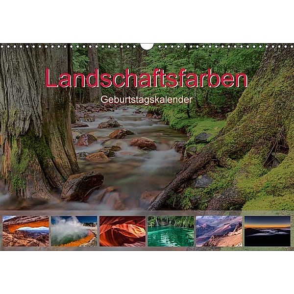 Landschaftsfarben - Geburtstagskalender (Wandkalender 2017 DIN A3 quer), Thomas Klinder