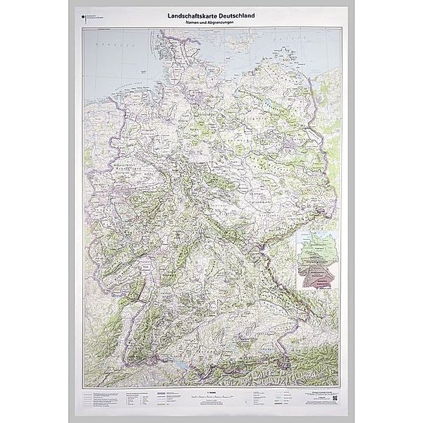 Landschaftskarte Deutschland 1 : 750 000, Planokarte, BKG - Bundesamt für Kartographie und Geodäsie