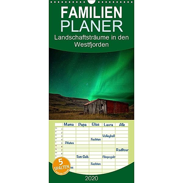 Landschaftsträume in den Westfjorden - Familienplaner hoch (Wandkalender 2020 , 21 cm x 45 cm, hoch), Klaus Gerken