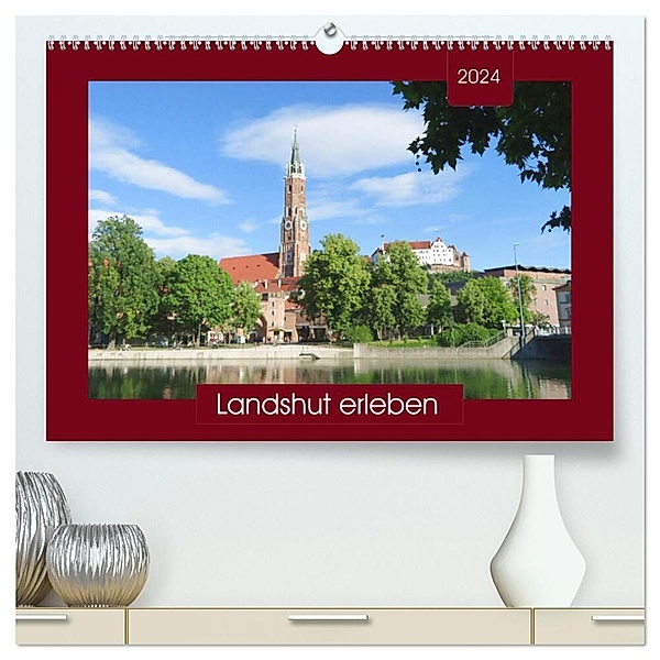 Landshut erleben (hochwertiger Premium Wandkalender 2024 DIN A2 quer), Kunstdruck in Hochglanz, Angelika keller