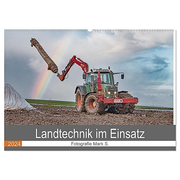 Landtechnik im Einsatz (Wandkalender 2024 DIN A2 quer), CALVENDO Monatskalender, Mark Säemann