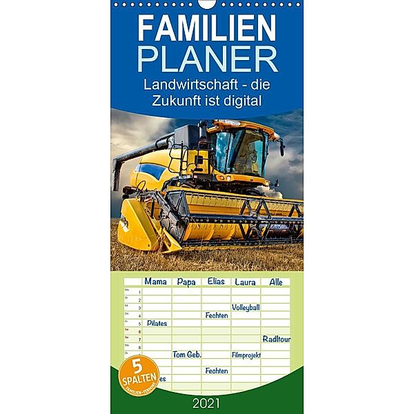 Landwirtschaft - die Zukunft ist digital - Familienplaner hoch (Wandkalender 2021 , 21 cm x 45 cm, hoch), Peter Roder