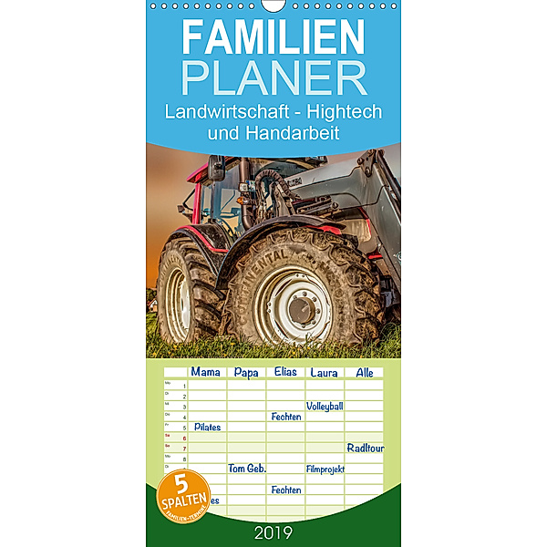 Landwirtschaft - Hightech und Handarbeit - Familienplaner hoch (Wandkalender 2019 , 21 cm x 45 cm, hoch), Peter Roder