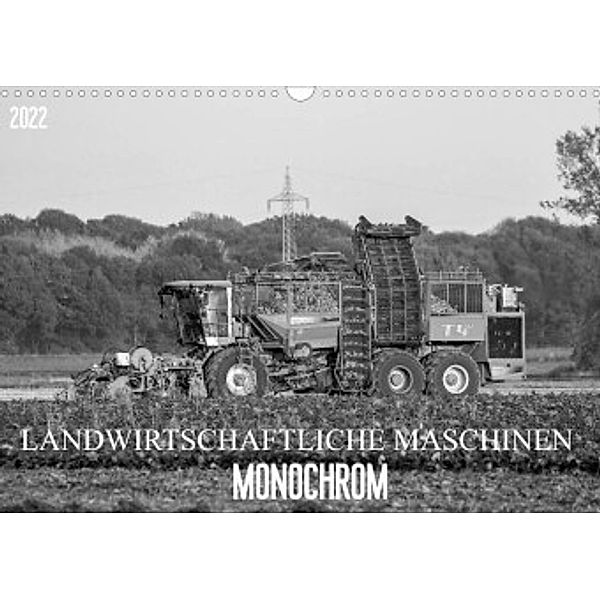 Landwirtschaftliche Maschinen Monochrom (Wandkalender 2022 DIN A3 quer), SchnelleWelten