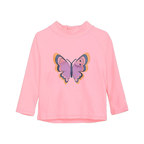 Color Kids Langarm-Badeshirt BEAUTY WINGS in salmon rose