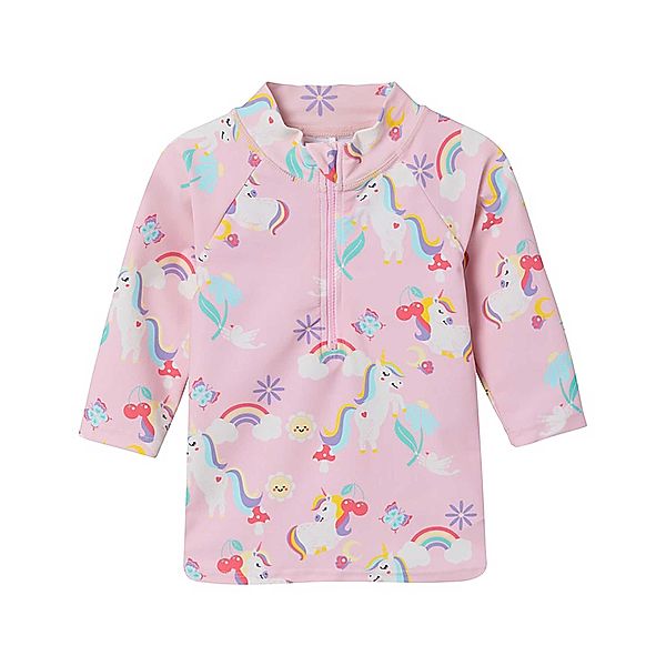 name it Langarm-Badeshirt NMFZILA UNICORNS in parfait pink