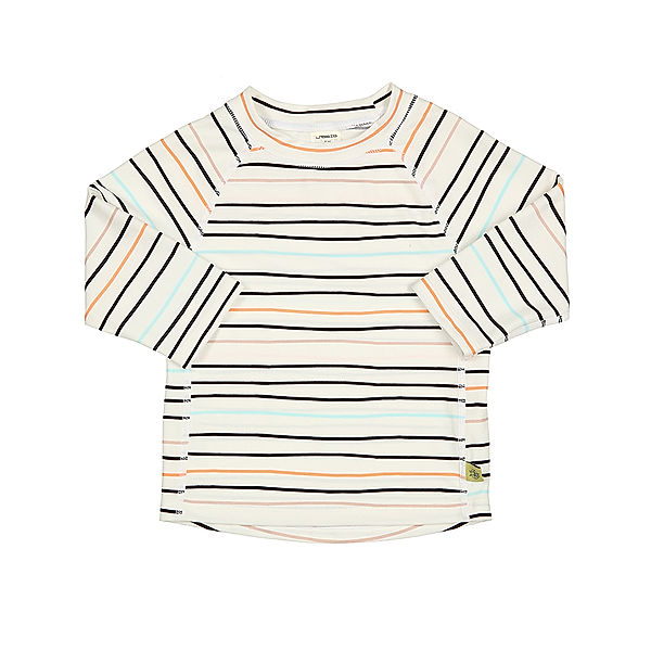 LÄSSIG Langarm-Badeshirt RASHGUARD LITTLE SAILOR gestreift in weiß/peach