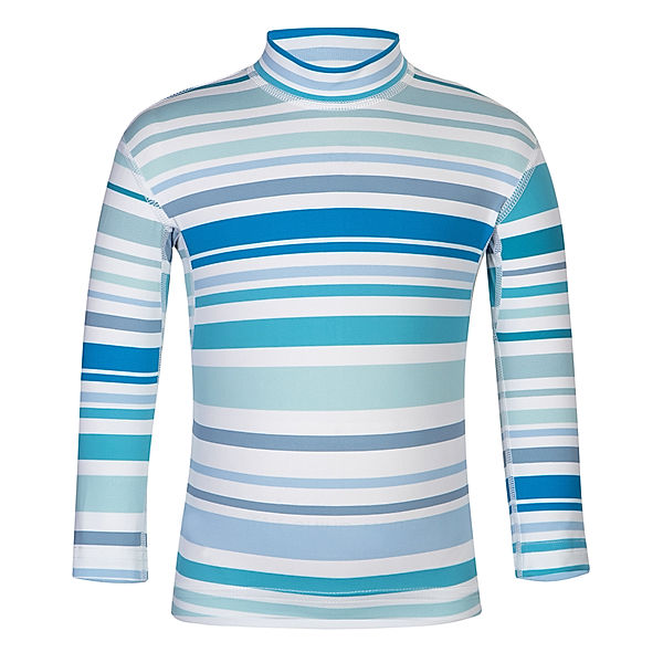 Hyphen Langarm-Badeshirt WILD STREAKS in weiss/blau