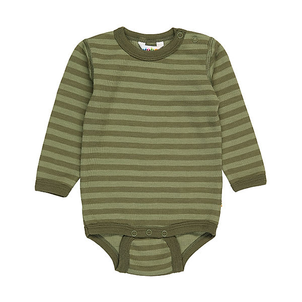 Joha Langarm-Body 618 - STRIPE BABY in green