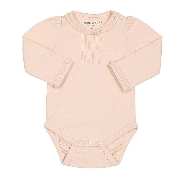 MINI A TURE Langarm-Body AKELEJE in pastell rosa