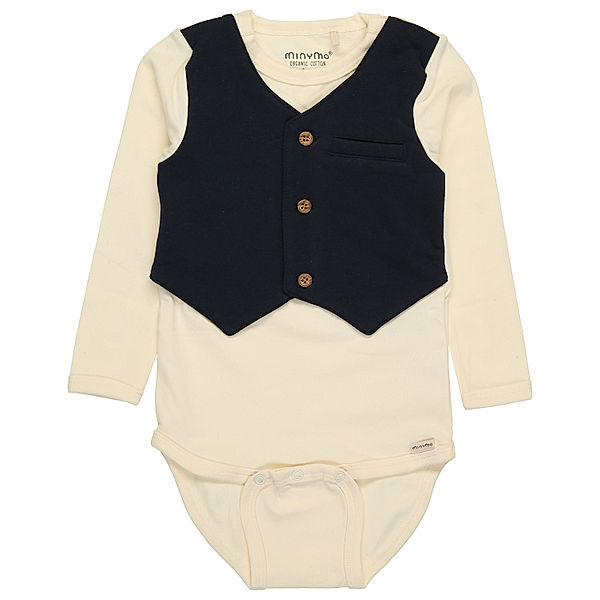 Minymo Langarm-Body CLASSIC BOY in dark navy