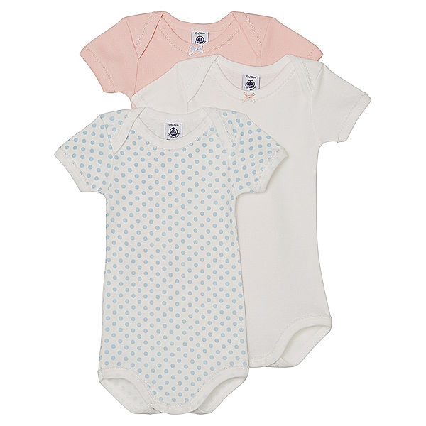 Petit Bateau Langarm-Body CRAZY PRINT GIRL 3er-Pack in bunt