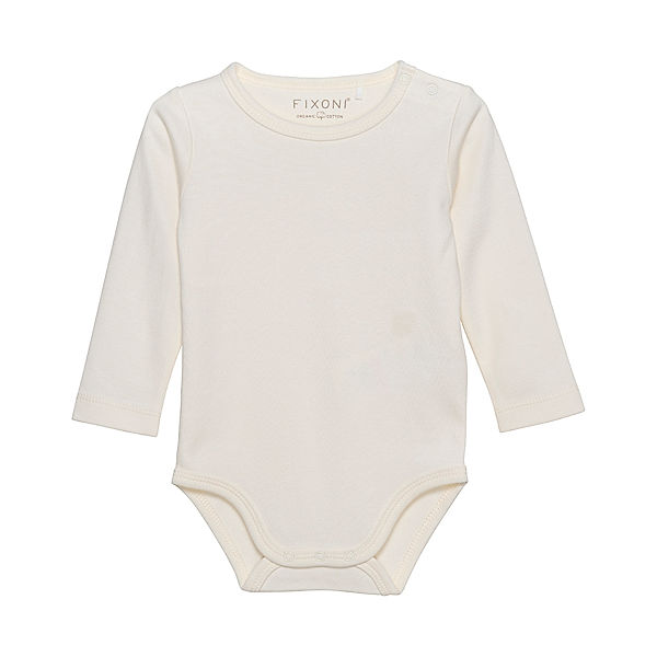 FIXONI® Langarm-Body SOLID COTTON in marshmallow