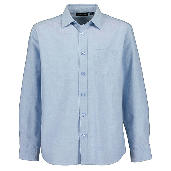 BLUE SEVEN Langarm-Hemd BASIC in blau