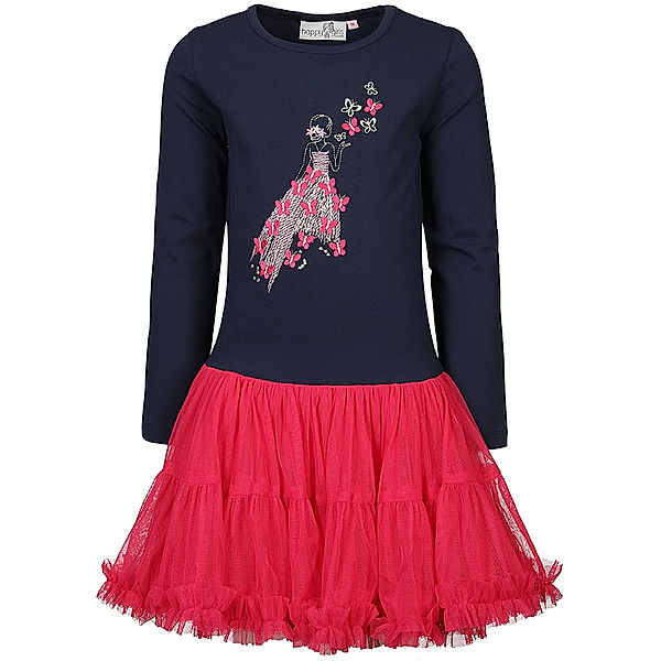 happy girls Langarm-Kleid DREAM mit Tüll in pink/navy