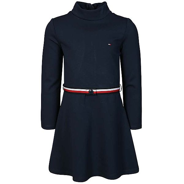 TOMMY HILFIGER Langarm-Kleid ESSENTIAL SKATER in twilight navy