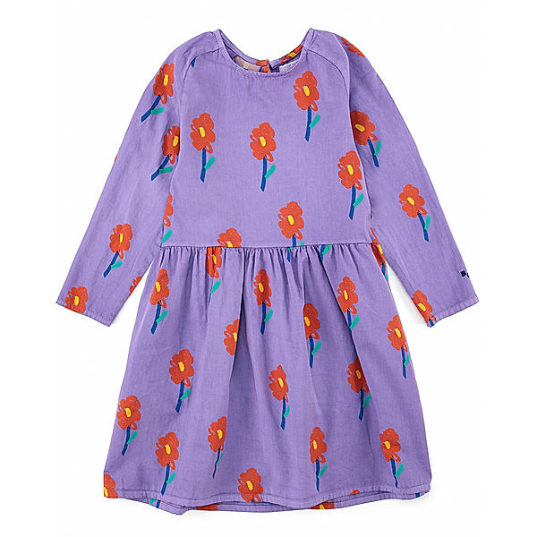 Bobo Choses Langarm-Kleid FLOWERS AOP in purple
