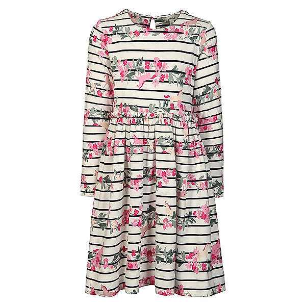 Tom Joule® Langarm-Kleid HAMPTON – FLORAL in weiß/pink