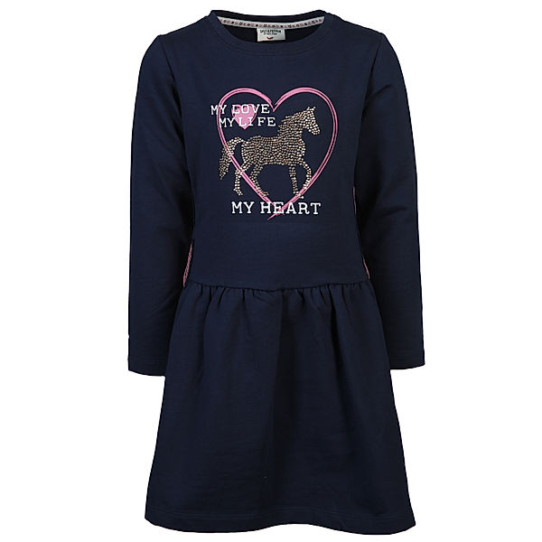 Salt & Pepper Langarm-Kleid HORSE HEART in navy