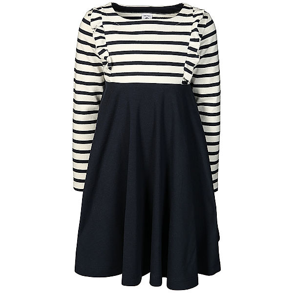 Petit Bateau Langarm-Kleid LOULA in marine/weiß