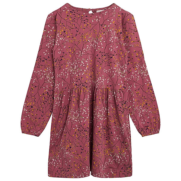 Noa Noa Langarm-Kleid MINI TINY LEAF in print rosa