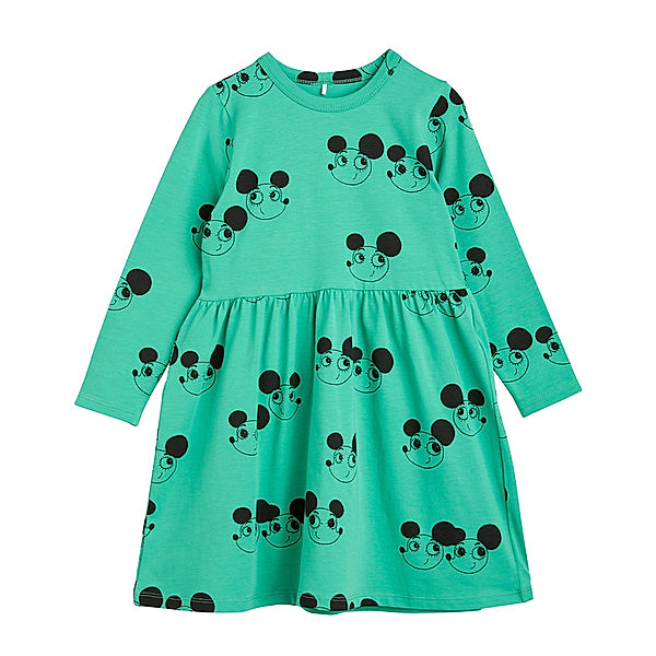 Mini Rodini Langarm-Kleid RITZRATS AOP in green